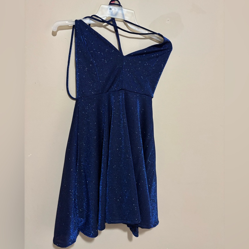 Fashion Nova Midnight Blue Glitter Dress